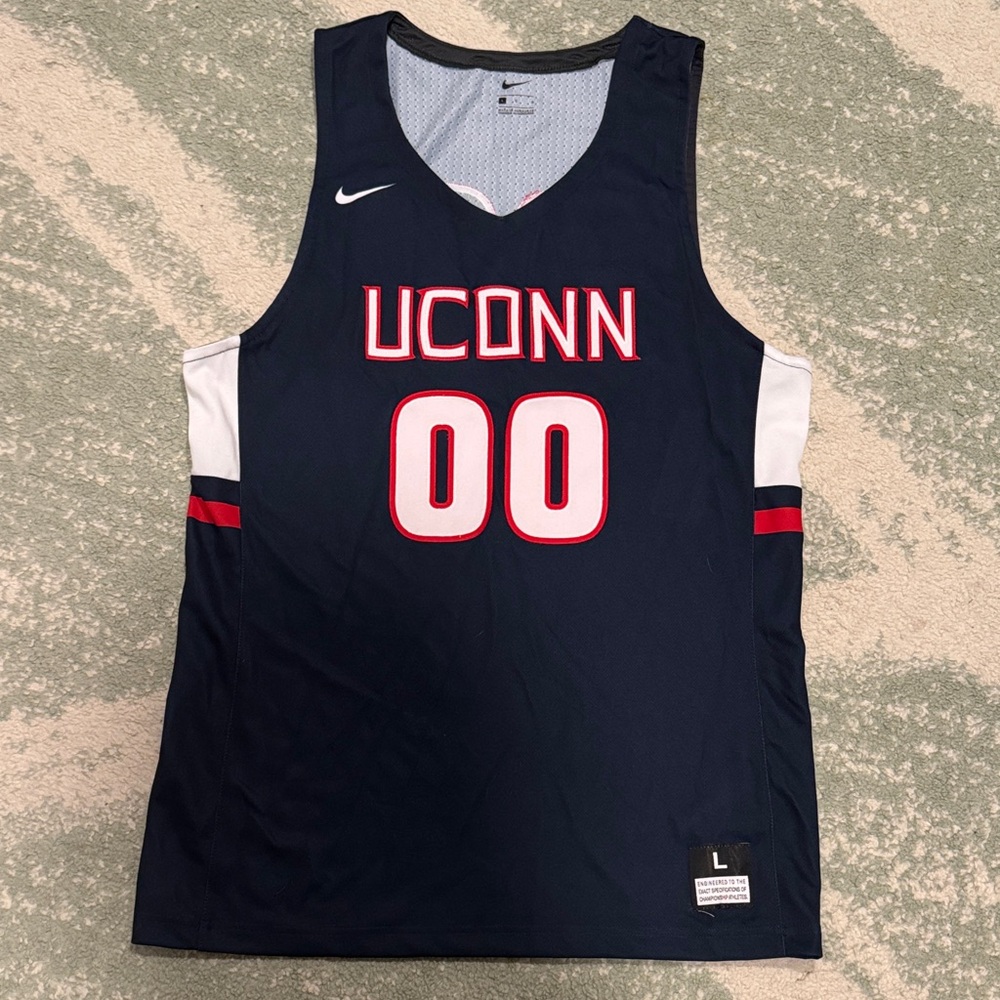 Nike Navy and White UCONN Jersey
